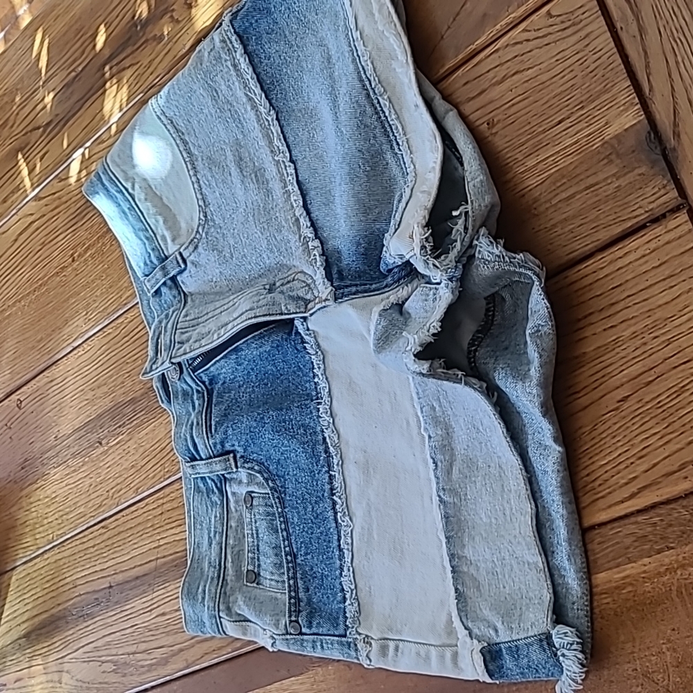 Denim cut off shorts